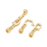 Foldelås Med Zirkonia – 18K Forgyldt Messing, Rund (32mm) - Uniq Perler - 122516