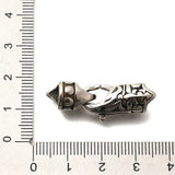 Foldelåse – Antik Sølv, Stål (34mm) 1 stk. - Uniq Perler - 124270