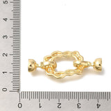 Foldelåse Med Zirkonia – 18K Forgyldt Messing (39mm) 1 stk. - Uniq Perler - 123931