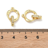 Foldelåse Med Zirkonia – 18K Langtidsholdbar Forgyldt Messing (17mm) 1 stk. - Uniq Perler - 123902