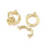 Foldelåse Med Zirkonia – 18K Langtidsholdbar Forgyldt Messing (17mm) 1 stk. - Uniq Perler - 123902