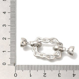 Foldelåse Med Zirkonia – Platinbelagt Messing (39mm) 1 stk. - Uniq Perler - 123933