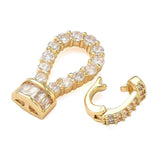 Foldelås/Fold over Dråbe – Zirkonia Forgyldt (22mm) - Uniq Perler - 117717