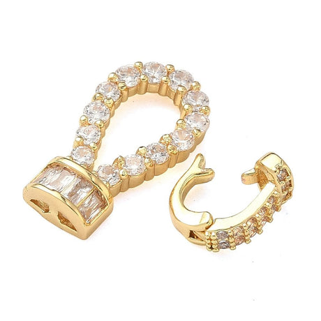 Foldelås/Fold over Dråbe – Zirkonia Forgyldt (22mm) - Uniq Perler - 117717