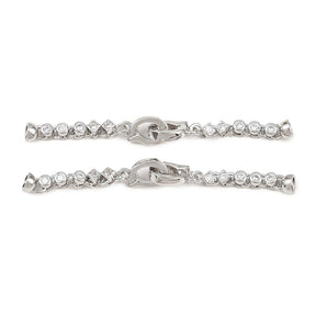 Foldelås/Fold Over Med Zirkonia – Platinium (51.5mm) - Uniq Perler - 117643