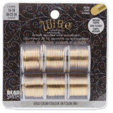 Forgyldt - Ekstra slidstærk wire - mix (6 - pak) –(0,51–1,29 mm) - Uniq Perler - 