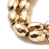 Forgyldt Hæmatit – Facetteret, Oval (4x7mm) - Uniq Perler - 114697