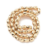 Forgyldt Hæmatit – Facetteret, Oval (4x7mm) - Uniq Perler - 114697