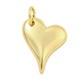 Gold-plated Heart Pendant size 13x11.5 mm - Uniq Perler - 113171