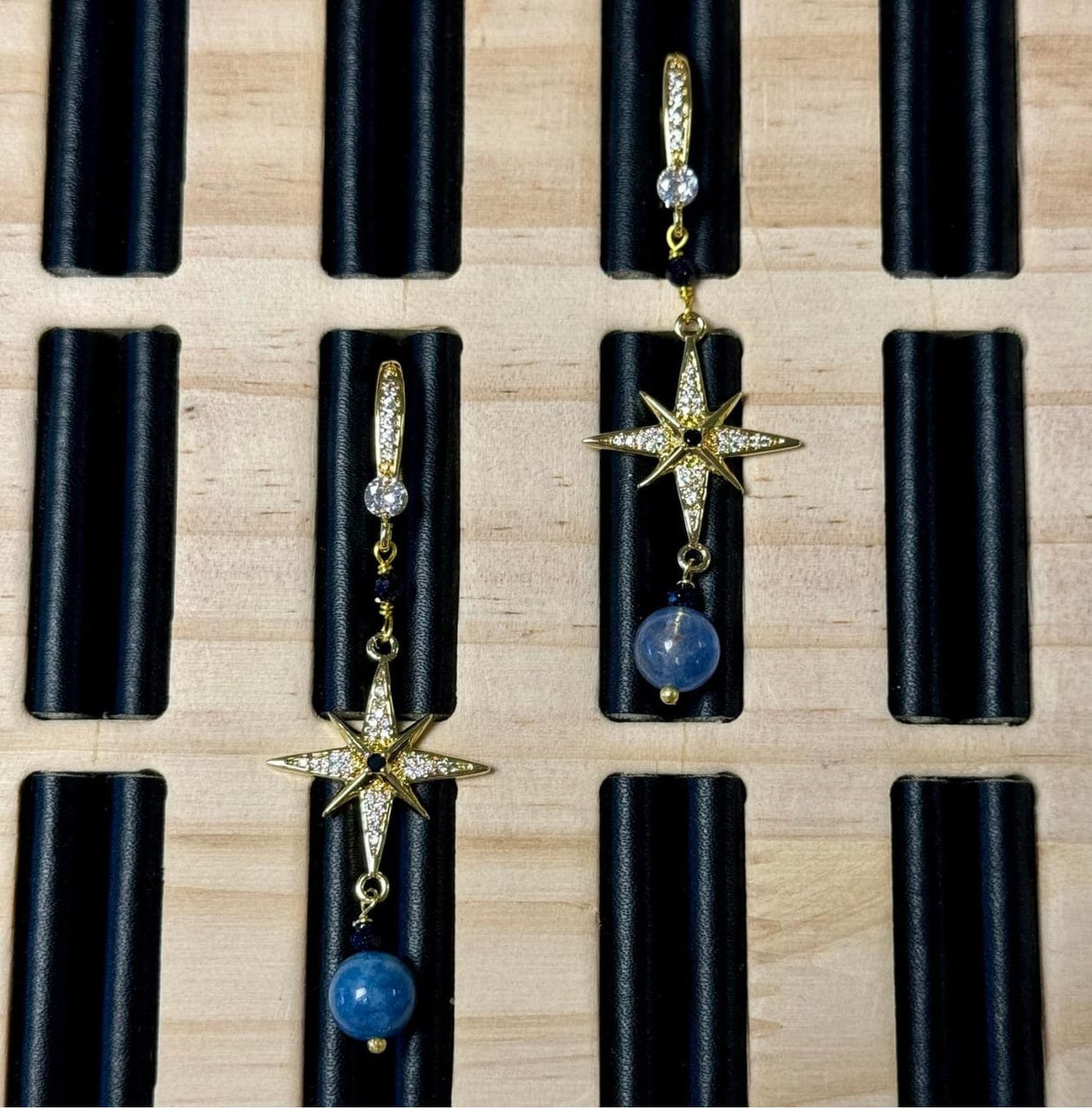 Forgyldt mellemled/Link Med Zirkonia Sten 22x27 mm - Uniq Perler - 111580