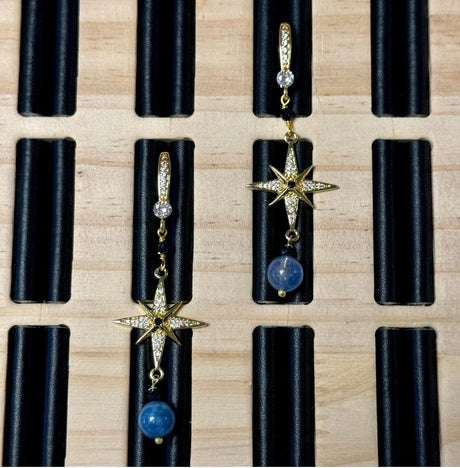 Forgyldt mellemled/Link Med Zirkonia Sten 22x27 mm - Uniq Perler - 111580