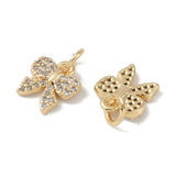 Forgyldt Sløjfe Vedhæng Med Zirkonia Sten 10,5x10 mm - Uniq Perler - 112742