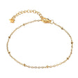 Gold-plated Steel Bracelet – Satellite chain (18.5cm) - Uniq Perler - 