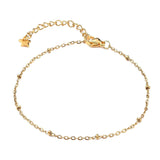 Gold-plated Steel Bracelet – Satellite chain (18.5cm) - Uniq Perler - 