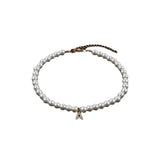 Forgyldt Stål Bogstav U Med Zirkonia Sten - Uniq Perler - 333321