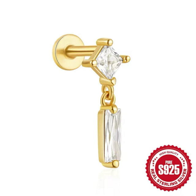 Forgyldt Sterling Sølv 925 Ørestikker, 1 Stk - Uniq Perler - 111880