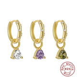 Forgyldt Sterling Sølv 925 Ørestikkere/Creoler Med Klare Zirkonia Sten - Uniq Perler - 1111490057