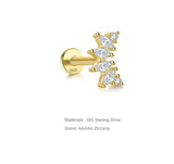 Forgyldt Sterling Sølv Ørestikker (Enkelt Stk.) - Uniq Perler - 0001489728