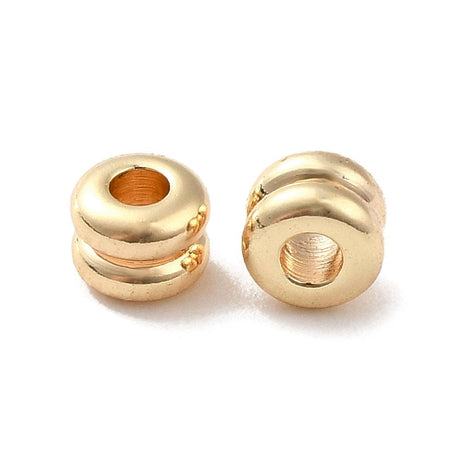 Forgyldte Perler, 3x4mm, 10 Stk. - Uniq Perler - 111406