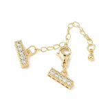 Forlængerkæde/lås m. Zirkonia – 18K Forgyldt Messing (25mm) - Uniq Perler - 115683