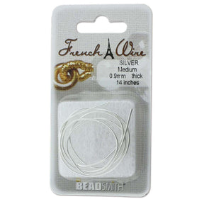 French Wire – Sølvfarvet, Medium (0.9mm, 35cm) - Uniq Perler - 753678