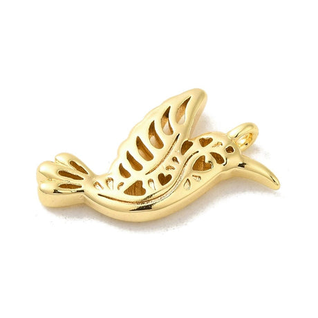 Fugle vedhæng, forgyldt str. 18x11x25 mm - Uniq Perler - 113740