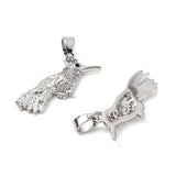 Fugle Vedhæng, Platin (19x12 mm) - Uniq Perler - 115481