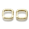 Gate Springlås Med Zirkonia – 18K Forgyldt Messing (18,5x18,5x3,5mm) - Uniq Perler - 124208