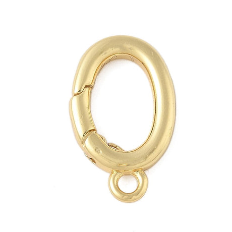 Gate Springlås - 18K Langtidsholdbar Forgyldt (10x17mm) - Uniq Perler - 115925