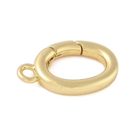 Gate Springlås - 18K Langtidsholdbar Forgyldt (10x17mm) - Uniq Perler - 115925