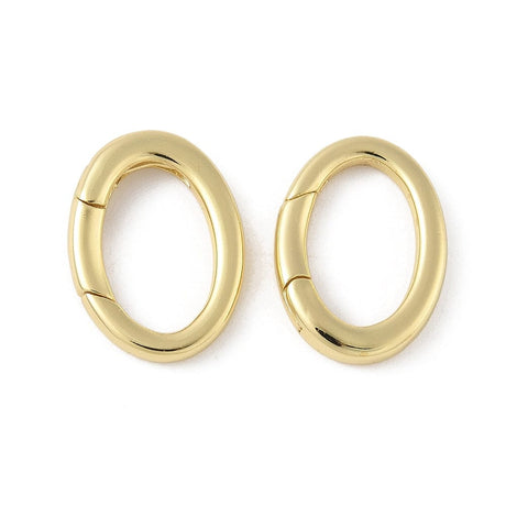 Gate Springlås - 18K Langtidsholdbar Forgyldt (13x18mm) - Uniq Perler - 115927