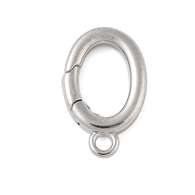 Gate Springlås - Langtidsholdbar Platin (10x17mm) - Uniq Perler - 115922