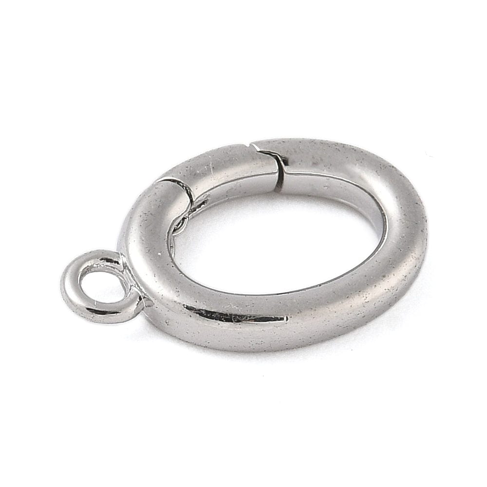 Gate Springlås - Langtidsholdbar Platin (10x17mm) - Uniq Perler - 115922