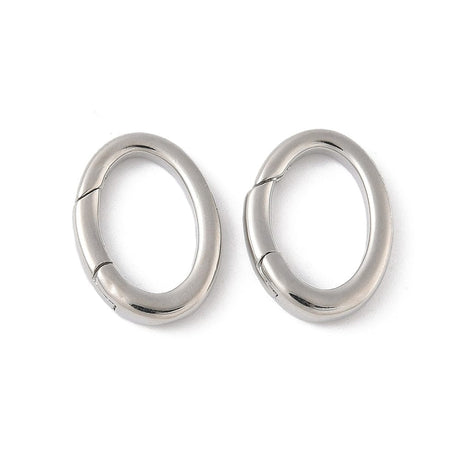 Gate Springlås - Langtidsholdbar Platin (13x18mm) - Uniq Perler - 115926