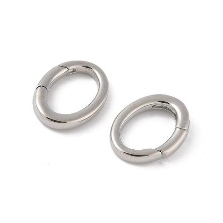 Gate Springlås - Langtidsholdbar Platin (13x18mm) - Uniq Perler - 115926