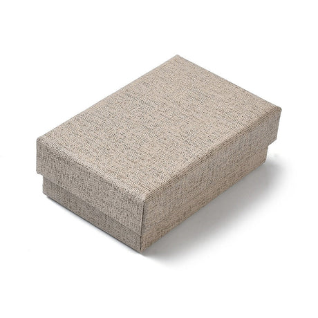 Gaveeske i hard papp – rektangulær (81x52 mm) – sandfarget (6 stk.) - Uniq Perler - 