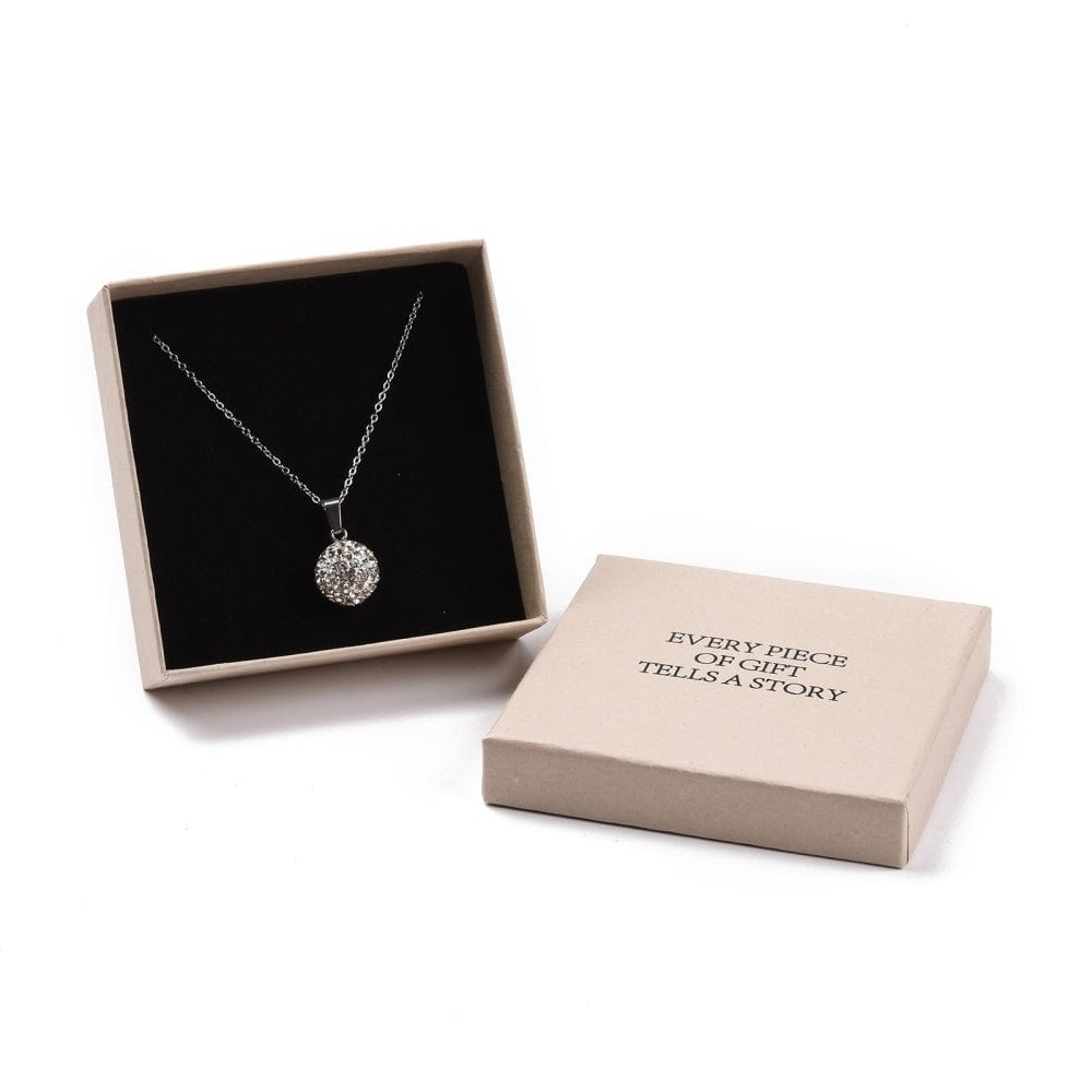 Gaveæske med “Every Piece Of Gift Tells A Story” Print (9x9x3cm), 6 Stk - Uniq Perler - 148976