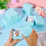 Gaveæsker Med Lille Pude Indvendig, Turkis, (8,5x8,3x5,5) cm, 6 stk. - Uniq Perler - 114893