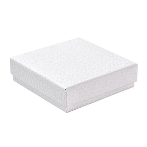 Gift Boxes With Texture - White (9x9x2.65cm), 6 pcs. - Uniq Perler - 113001