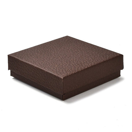 Gaveæsker - Mørk Brun (8,8x8,8x2,65cm) 6 stk - Uniq Perler - 