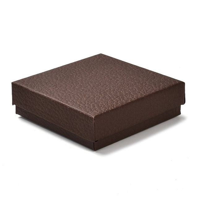 Gaveæsker - Mørk Brun (8,8x8,8x2,65cm) 6 stk - Uniq Perler - 