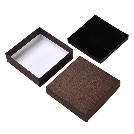 Gaveæsker - Mørk Brun (8,8x8,8x2,65cm) 6 stk - Uniq Perler - 