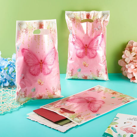Gavepose Med Sommerfugler – Pink (25.5x16.5cm) 10 stk.