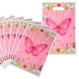 Gavepose Med Sommerfugle – Pink (25.5x16.5cm) 10 stk. - Uniq Perler - 119159