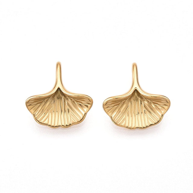 Gingko Vedhæng – Vandfast, 18K Forgyldt Stål (13x13mm) - Uniq Perler - 114995