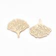 Ginkgo Blad – 18K Forgyldt (30x33mm) 6 Stk - Uniq Perler - 132359