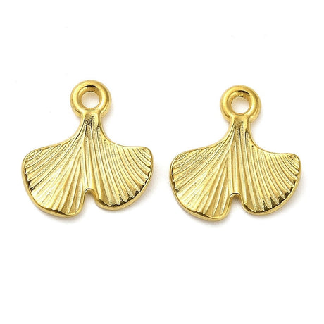 Ginkgo Blad – Forgyldt (12,5x13mm) - Uniq Perler - 115335