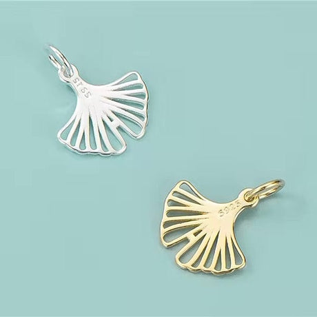 Ginkgo Vedhæng I Sterling Sølv/925 - Uniq Perler - 002197