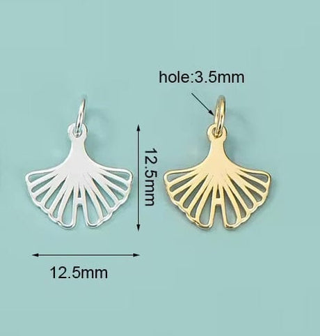 Ginkgo Vedhæng I Sterling Sølv/925 - Uniq Perler - 002197