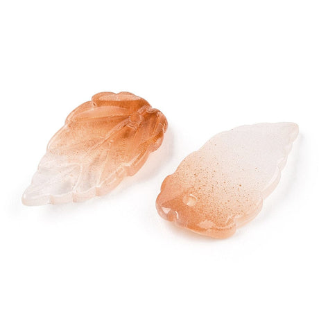 Glas Blade, To - Farvet, 30x16mm, 8 Stk - Uniq Perler - 111760